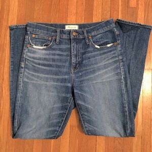 Madewell high rise slim boyfriend jeans